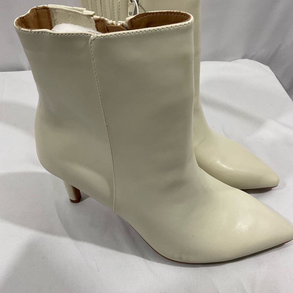 Elegant Cream Ankle Boots
